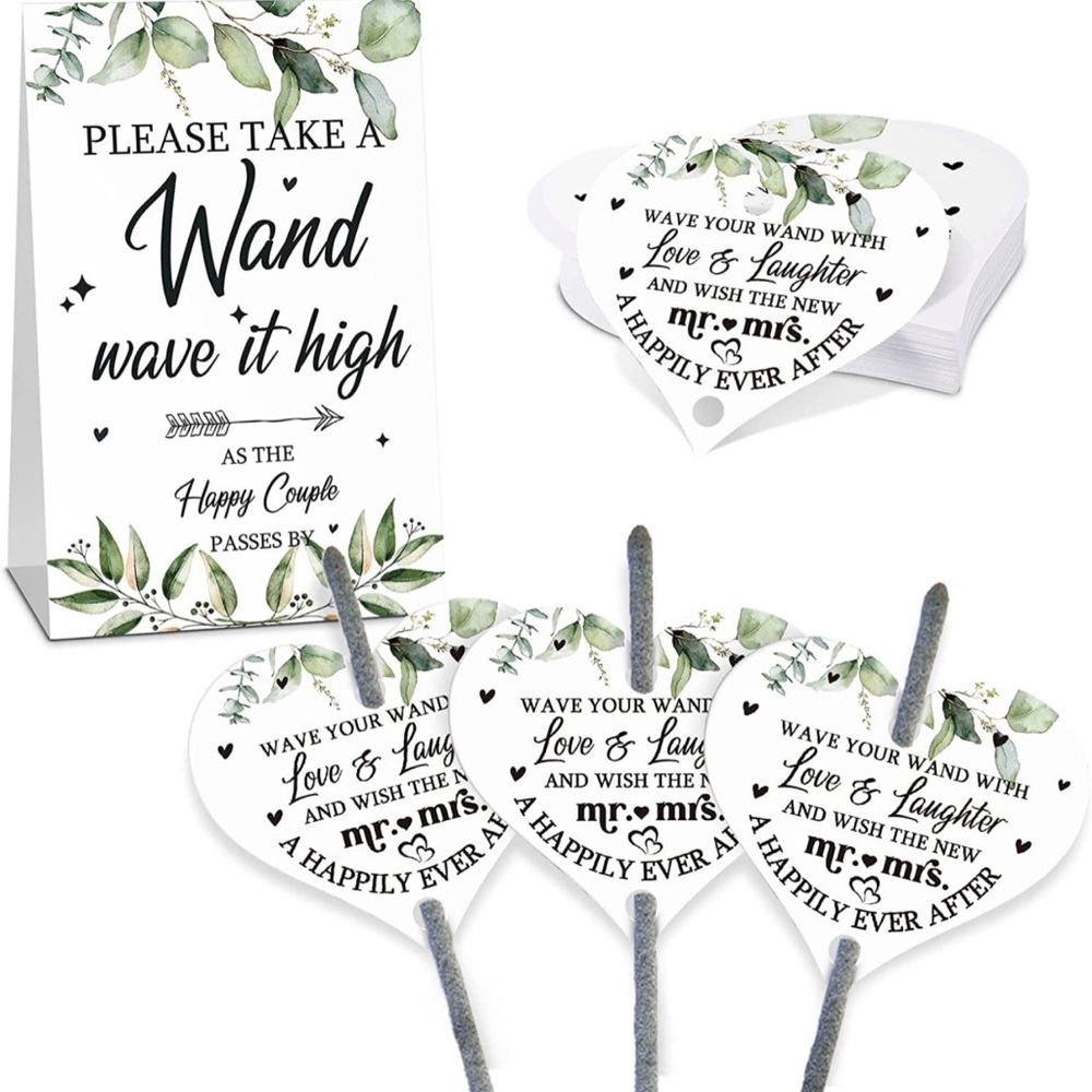 100 Pcs Wedding Sparkler Tags & Sign